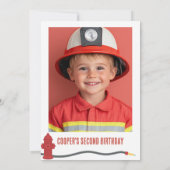 写真2 The Rescue Fire Engine 2nd Birthday 招待状 (裏面)