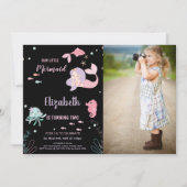 写真2nd Our Little Pink mermaid誕生日 招待状 (正面)