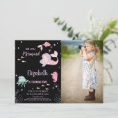 写真2nd Our Little Pink mermaid誕生日 招待状 (スタンド正面)