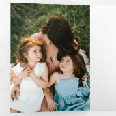 写真3倍ミニマルクリスマスカード5枚 三つ折りクリスマスカード (内部最初)