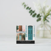 写真3写真QRコードソーシャルメディアのアイコン スクエア名刺 (スタンド正面)