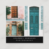 写真3写真QRコードソーシャルメディアのアイコン スクエア名刺 (正面)