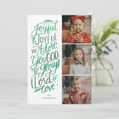 写真3枚クリスマスカード森グリーンパイン シーズンカード (スタンド正面)