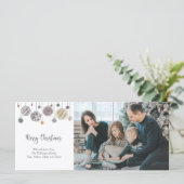 写真3枚クリスマスカード(オーナメント付) (スタンド正面)