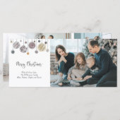 写真3枚クリスマスカード(オーナメント付) (正面/裏面)