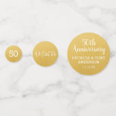 写真3枚第50金ゴールド結婚記念日パーティー コンフェッティ (裏面)