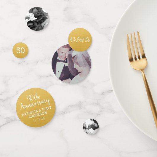 写真3枚第50金ゴールド結婚記念日パーティー コンフェッティ (グループ)