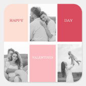 写真3枚 | Happy Valentines Day スクエアシール (正面)