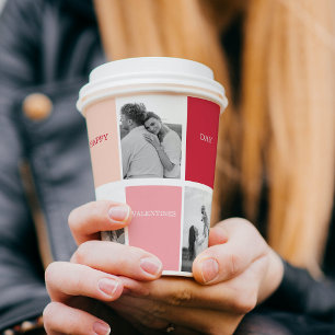 写真3枚 Happy Valentines Day 紙コップ