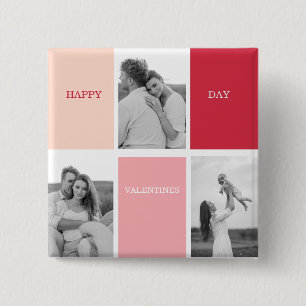 写真3枚 Happy Valentines Day 缶バッジ