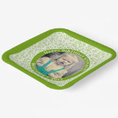 写真30乱数パターン(緑/白) ペーパープレート (傾斜あり)