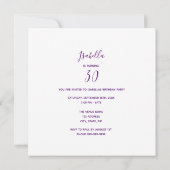 写真30歳の誕生日パーティーこんにちは30 招待状 (裏面)