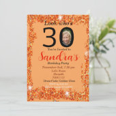 写真30歳の誕生日30歳の桃 招待状 (スタンド正面)