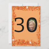 写真30歳の誕生日30歳の桃 招待状 (裏面)