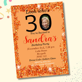 写真30歳の誕生日30歳の桃 招待状