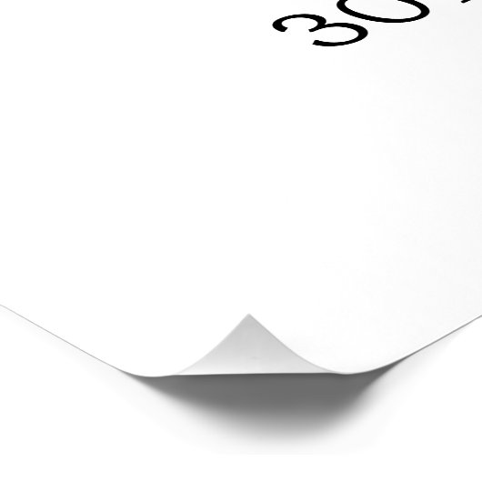 写真30th誕生日ウェルカムサイン | 誰が30歳か見て ポスター (コーナー)