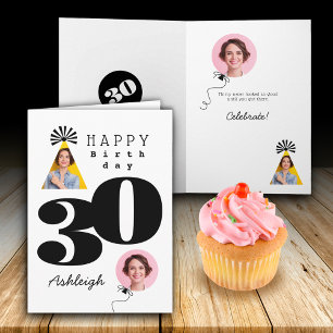 写真30th Birthday Card 招待状