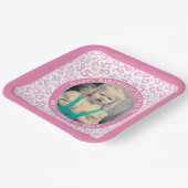 写真35乱数パターンピンク/白 ペーパープレート (傾斜あり)