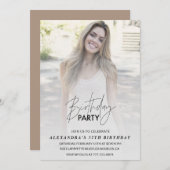 写真37歳の誕生日の招待バースデーパーティー 招待状 (正面/裏面)