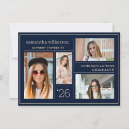 写真4コラージュおめでとうございます卒業生 ノートカード