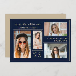 写真4コラージュおめでとうございます卒業生 ノートカード