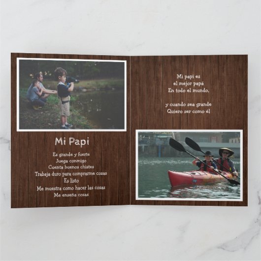 写真4スペインの人の父の日のカード称賛の息子から カード (内部)