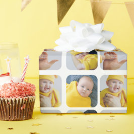 写真4パーソナライズされた写真コラージュ ラッピングペーパー