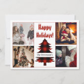 写真4枚で作る、名前入りのハッピーホリデーズカード シーズンカード (正面)