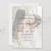 写真4重ねエレガントモダン結婚合せ 招待状 (正面)