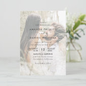 写真4重ねエレガントモダン結婚合せ 招待状 (スタンド正面)