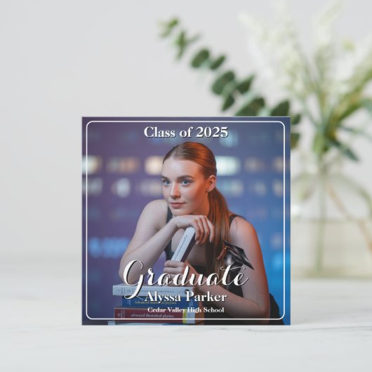 写真4高校卒業発表 案内状 (スタンド正面)