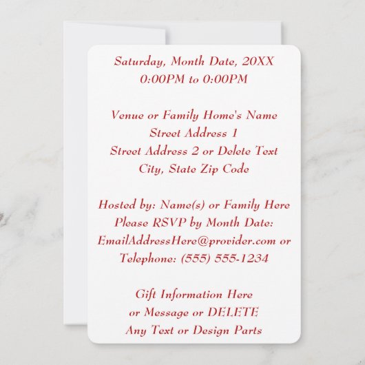 写真40パーソナライズされた歳の誕生日招待状 招待状 (裏面)