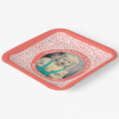 写真40乱数パターン珊瑚/白 ペーパープレート (傾斜あり)