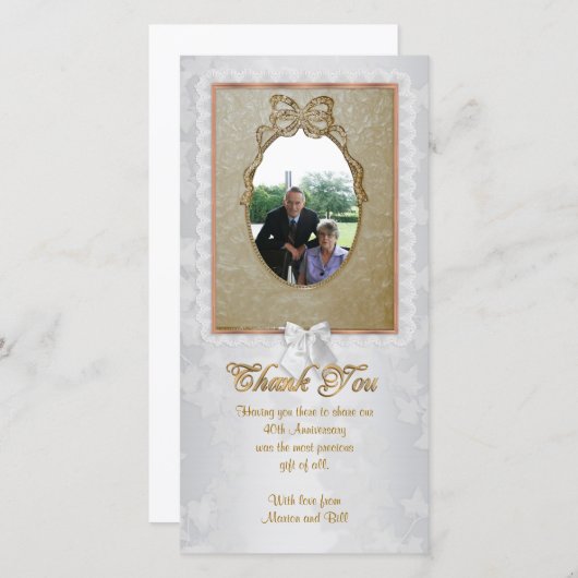 写真40thのサンキューカードの特別な機会 サンキューカード (正面/裏面)