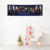 写真5コラージュおめでとう2024年卒業ブルー 横断幕 (インサイチュ)