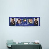 写真5コラージュおめでとう2024年卒業ブルー 横断幕 (トレードショー)