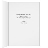 写真5枚誕生日コラージュ誕生日カード (内側 (右))