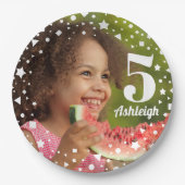 写真5番目の誕生日紙プレート ペーパープレート (正面)