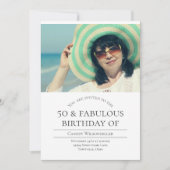 写真50と素晴らしい誕生日 招待状 (正面)