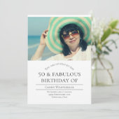 写真50と素晴らしい誕生日 招待状 (スタンド正面)