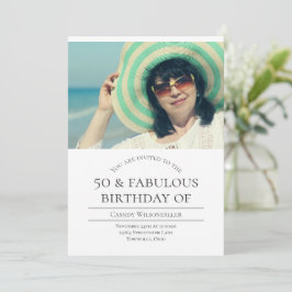 写真50と素晴らしい誕生日 招待状