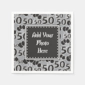 写真50パーソナライズされた番誕生日紙ナプキンス スタンダードカクテルナプキン (正面)