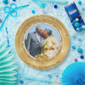 写真50周年記念パーソナライズされた紙プレート ペーパープレート (パーティー)