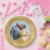 写真50周年記念パーソナライズされた紙プレート ペーパープレート (パーティー)