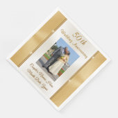 写真50周年記念結婚ディナーナプキンス (コーナー)