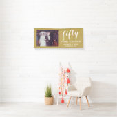 写真50周年記念結婚仮想お祝い 横断幕 (インサイチュ)