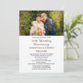 写真50周年記念結婚金ゴールド 招待状 (スタンド正面)