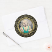 写真50番目のパーティー乱数パターン金ゴールド ラウンドシール (封筒)