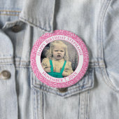 写真50番目の誕生日番号パターン |ピンク 缶バッジ (インサイチュ)