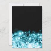 写真50誕生日ターコイズミッドナイトグラム 招待状 (裏面)